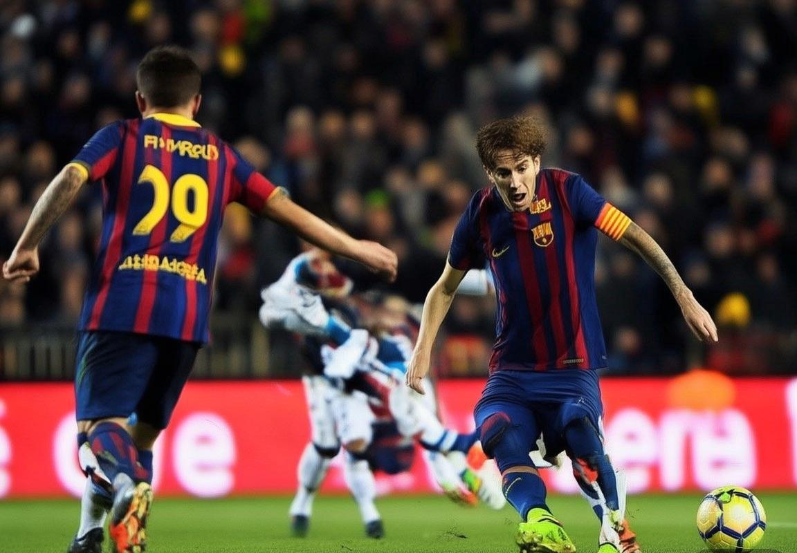 梅西法蒂双响，巴萨2-0埃瓦尔巩固领先地位(图2)